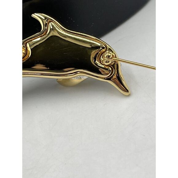* SWAROVSKI Signed Vintage Clear Crystal Pave Dolphin Sea Pin/Brooch Retired - Picture 11 of 16